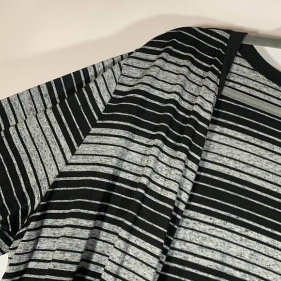 Chalet Black & Grey Striped Short Sleeve Cardigan - Picture 3 of 8